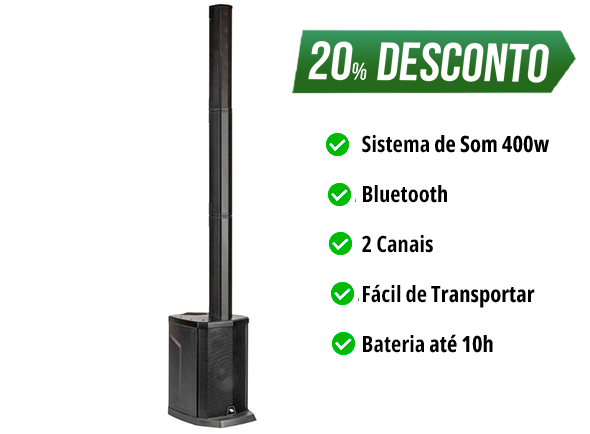 Proel SESSION1XFREE - Coluna de Som com Bateria Proel SESSION1XFREE - Coluna de Som com Bateria
